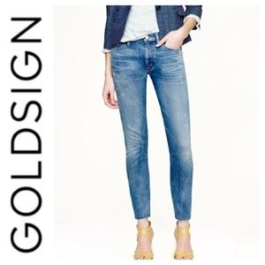 GOLDSIGN for J CREW Distressed Jenny Jeans